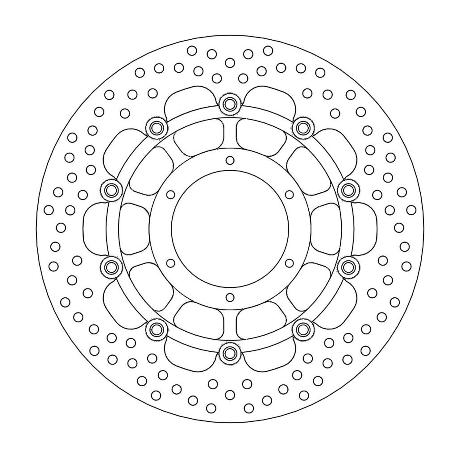Moto-Master Halo series floating brake rotor