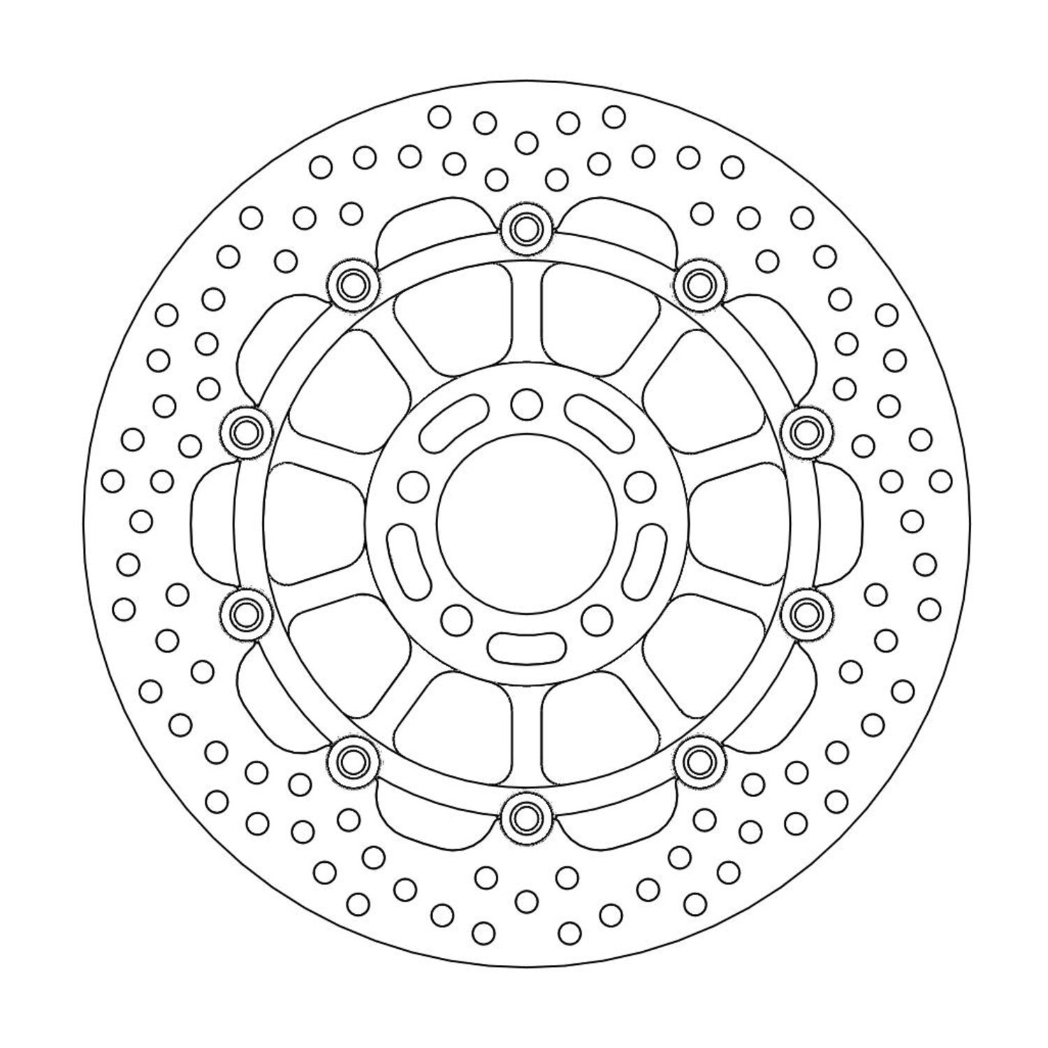 Moto-Master Halo series floating brake rotor