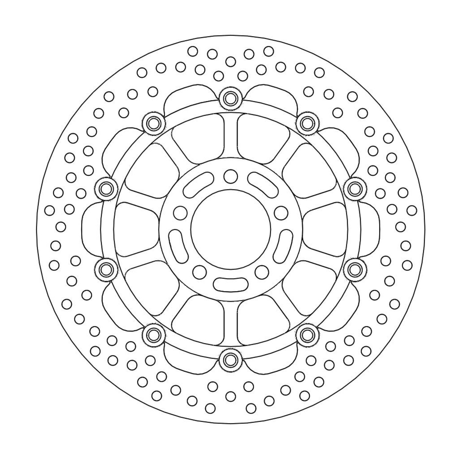 Moto-Master Halo series floating brake rotor