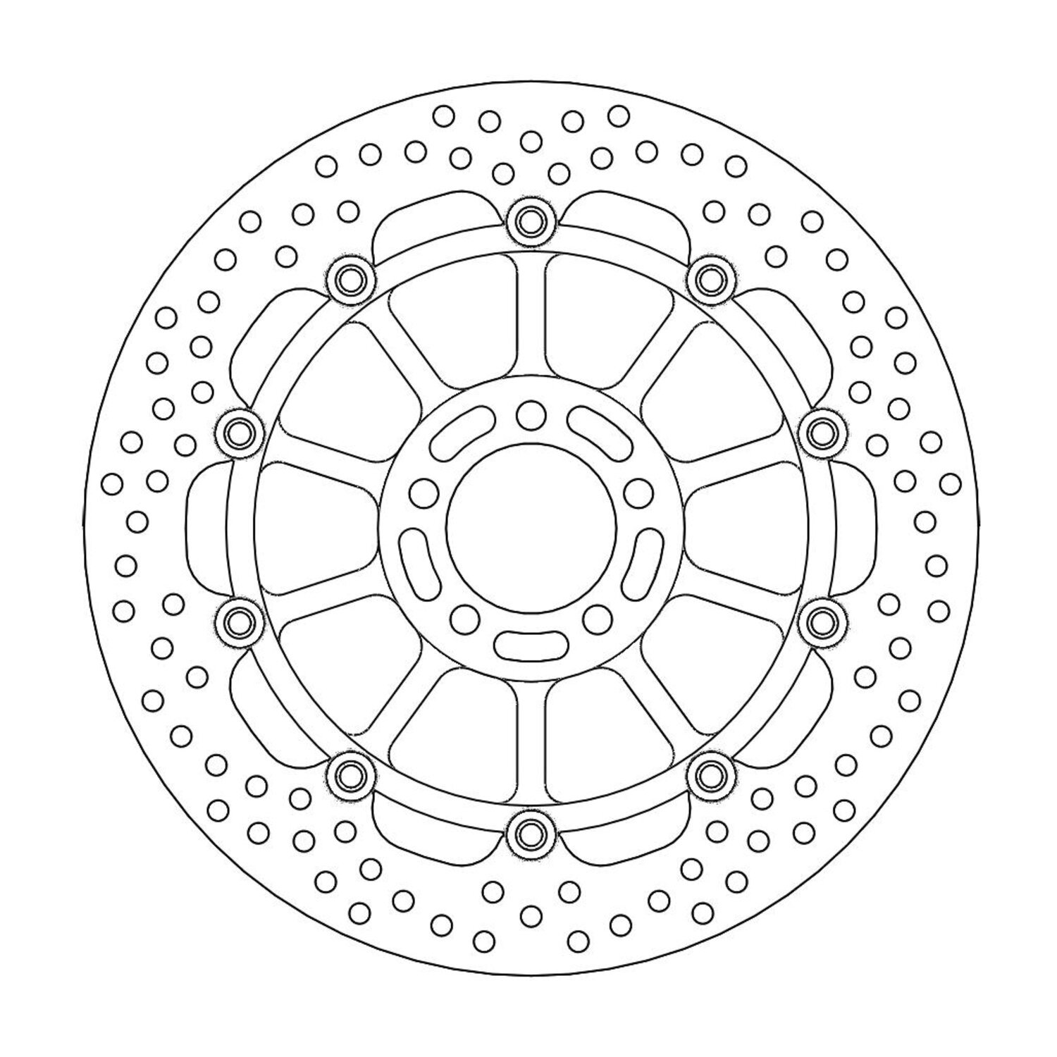 Moto-Master Halo series floating brake rotor