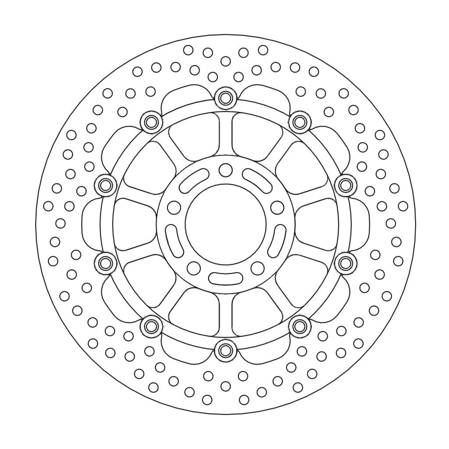 Moto-Master Halo series floating brake rotor