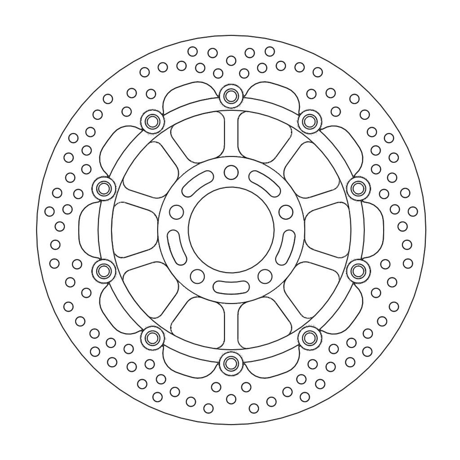 Moto-Master Halo series floating brake rotor