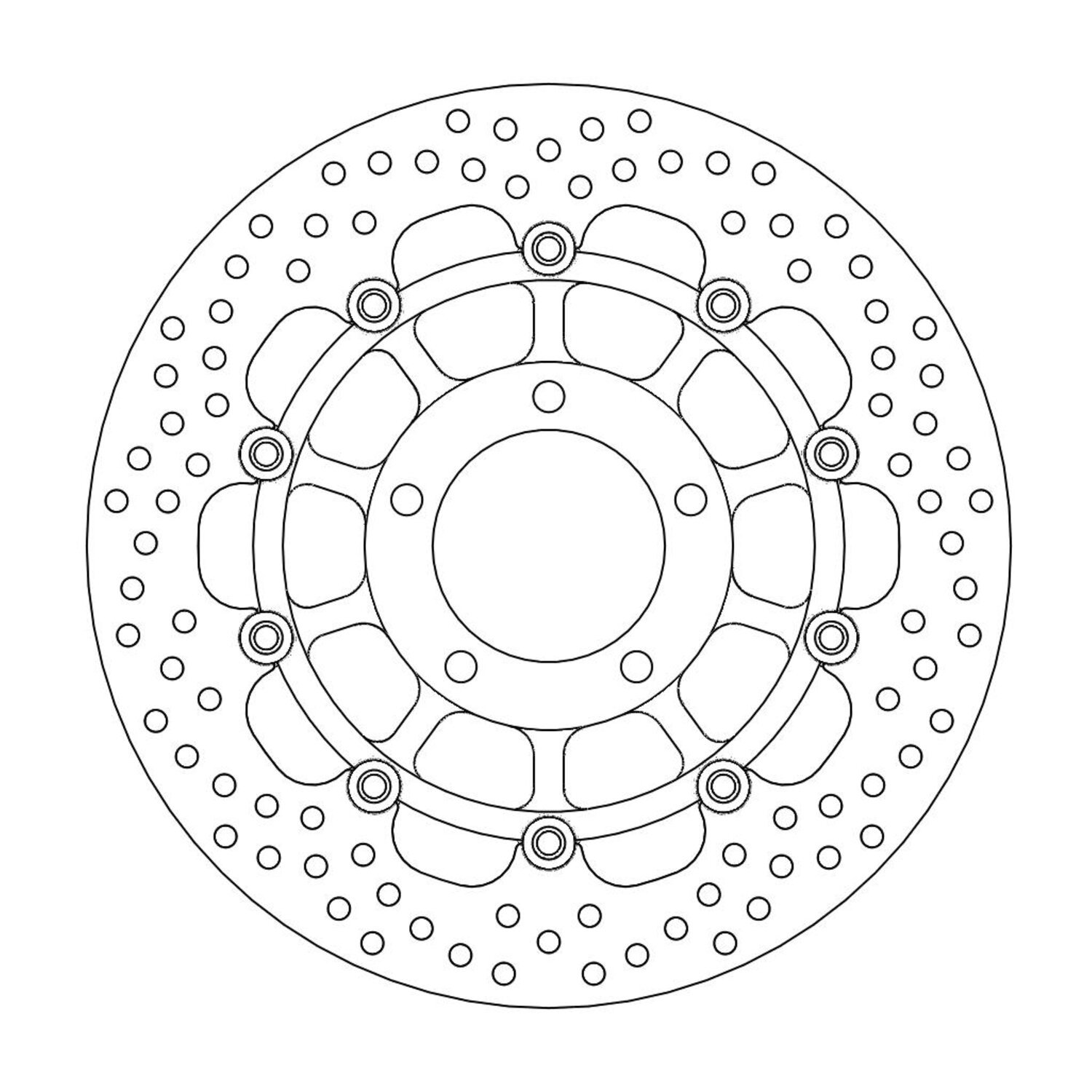 Moto-Master Halo series floating brake rotor