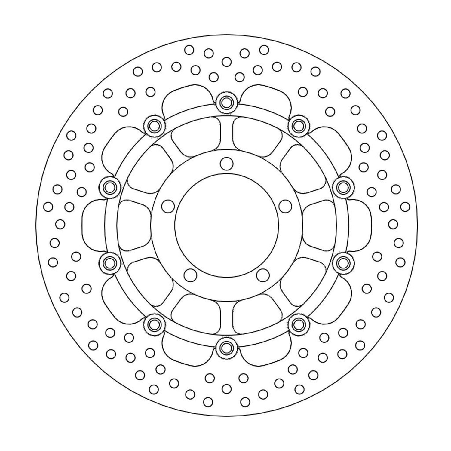 Moto-Master Halo series floating brake rotor