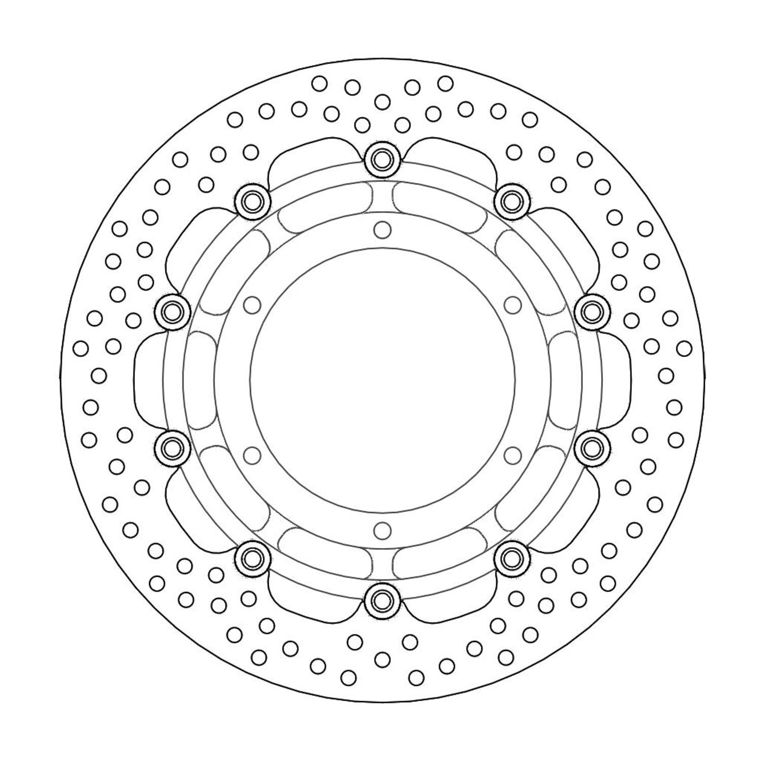 Moto-Master Halo series floating brake rotor