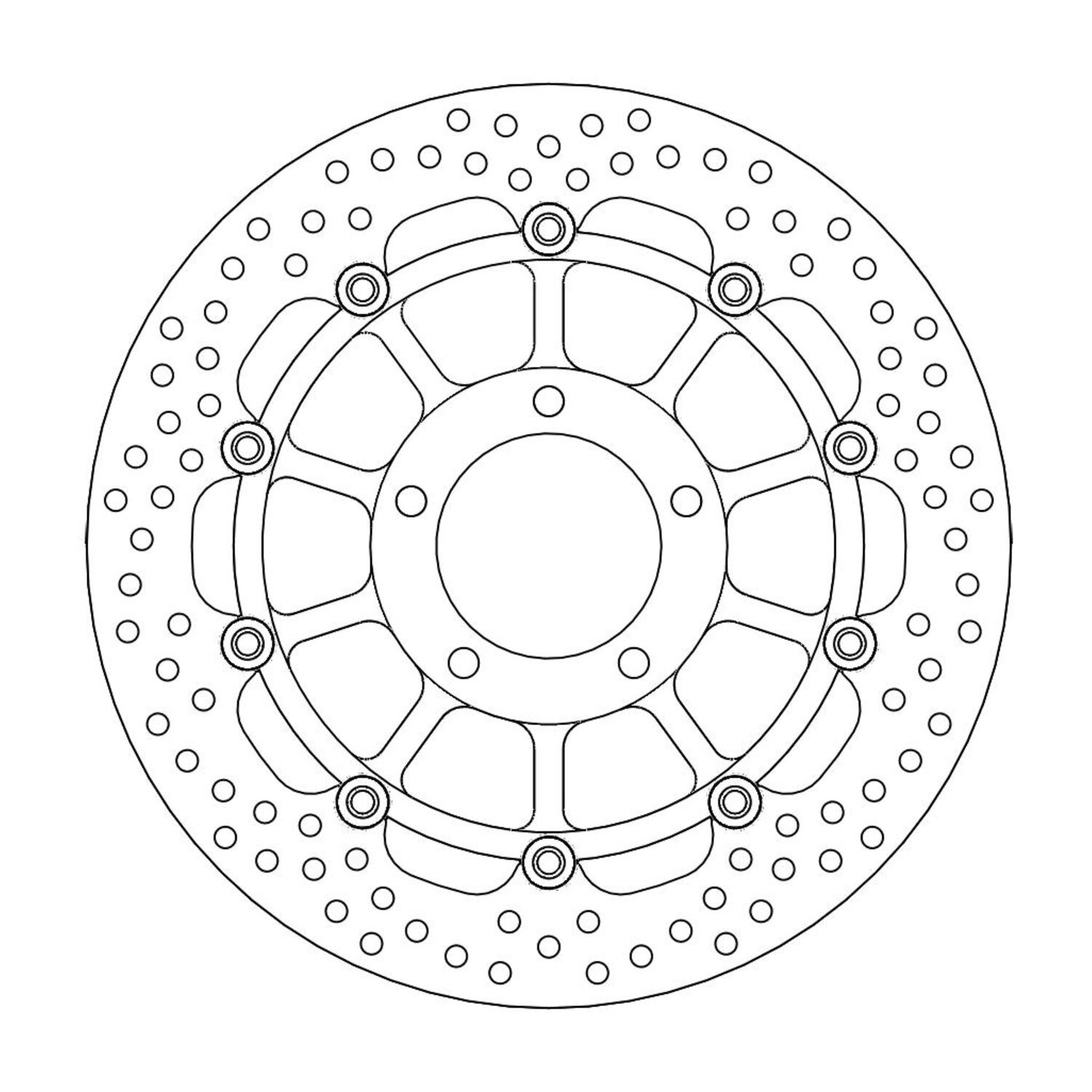 Moto-Master Halo series floating brake rotor