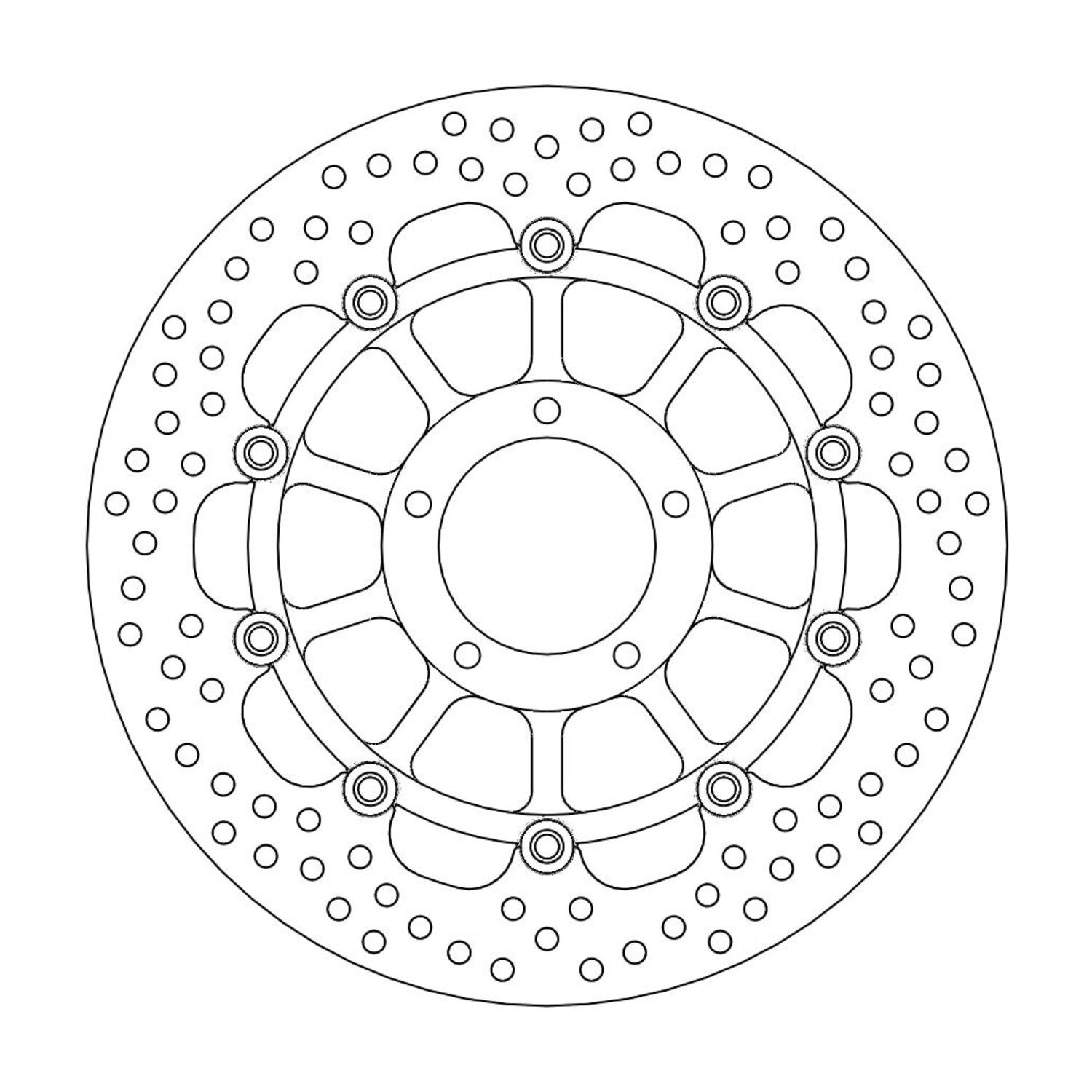 Moto-Master Halo series floating brake rotor