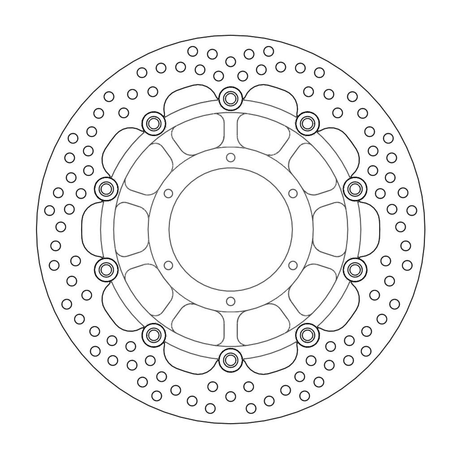 Moto-Master Halo series floating brake rotor