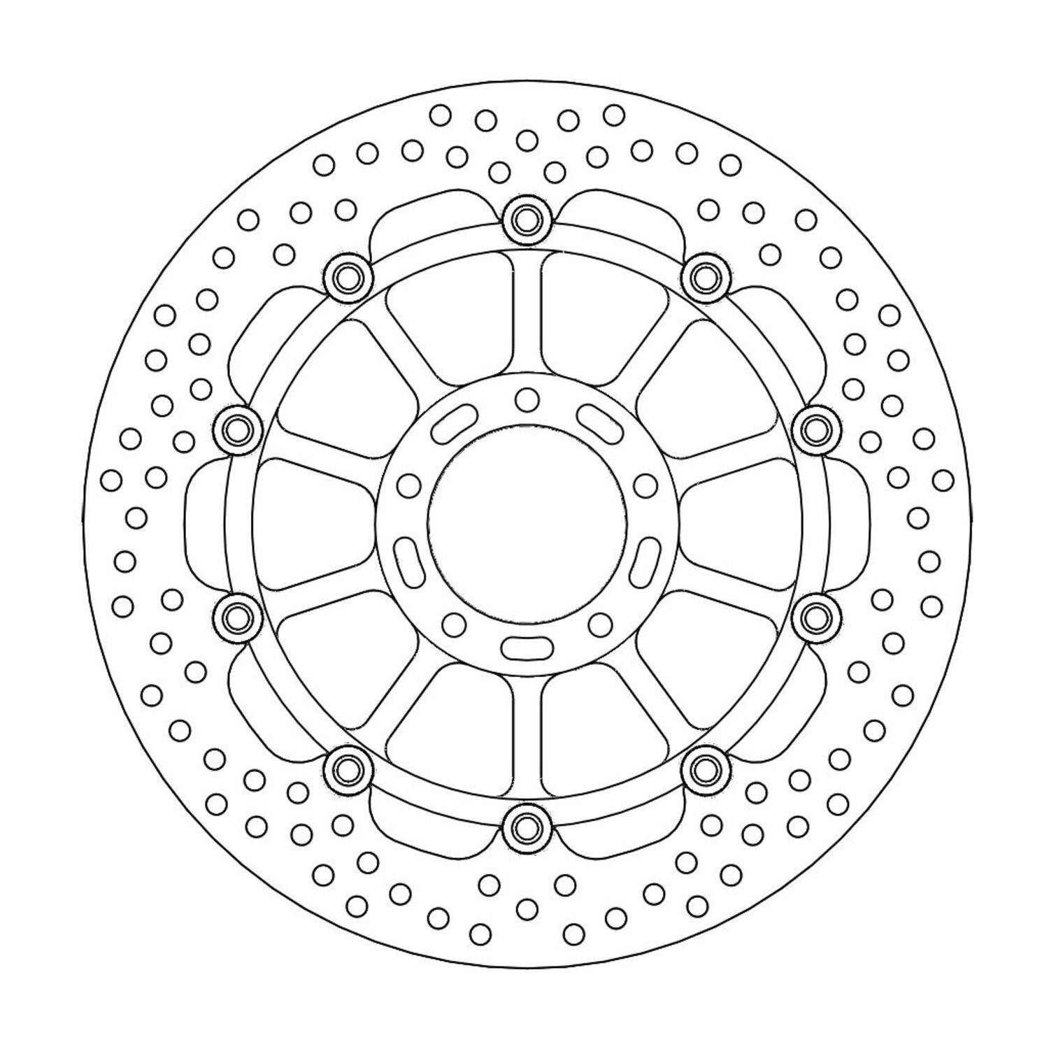 Moto-Master Halo series floating brake rotor