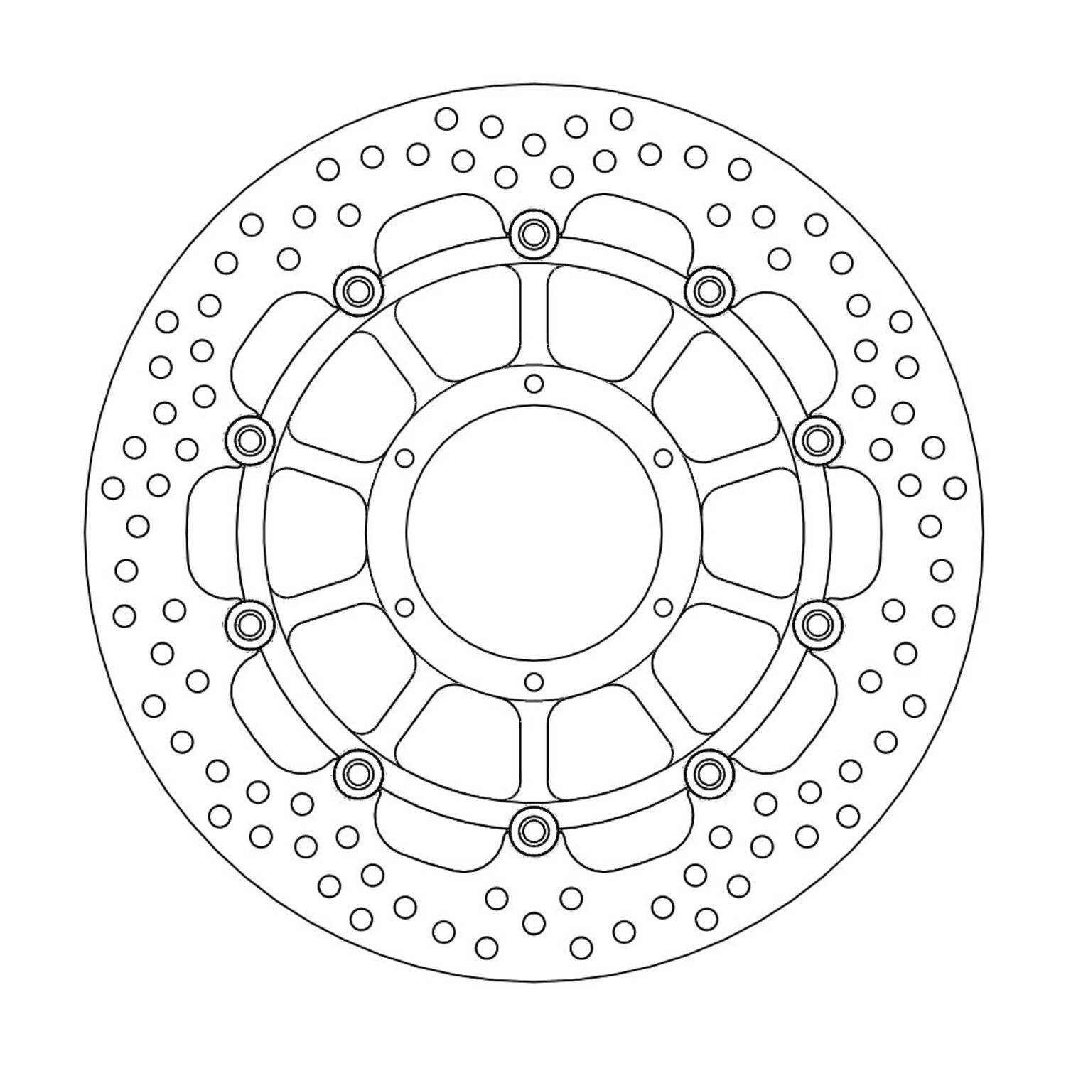 Moto-Master Halo series floating brake rotor