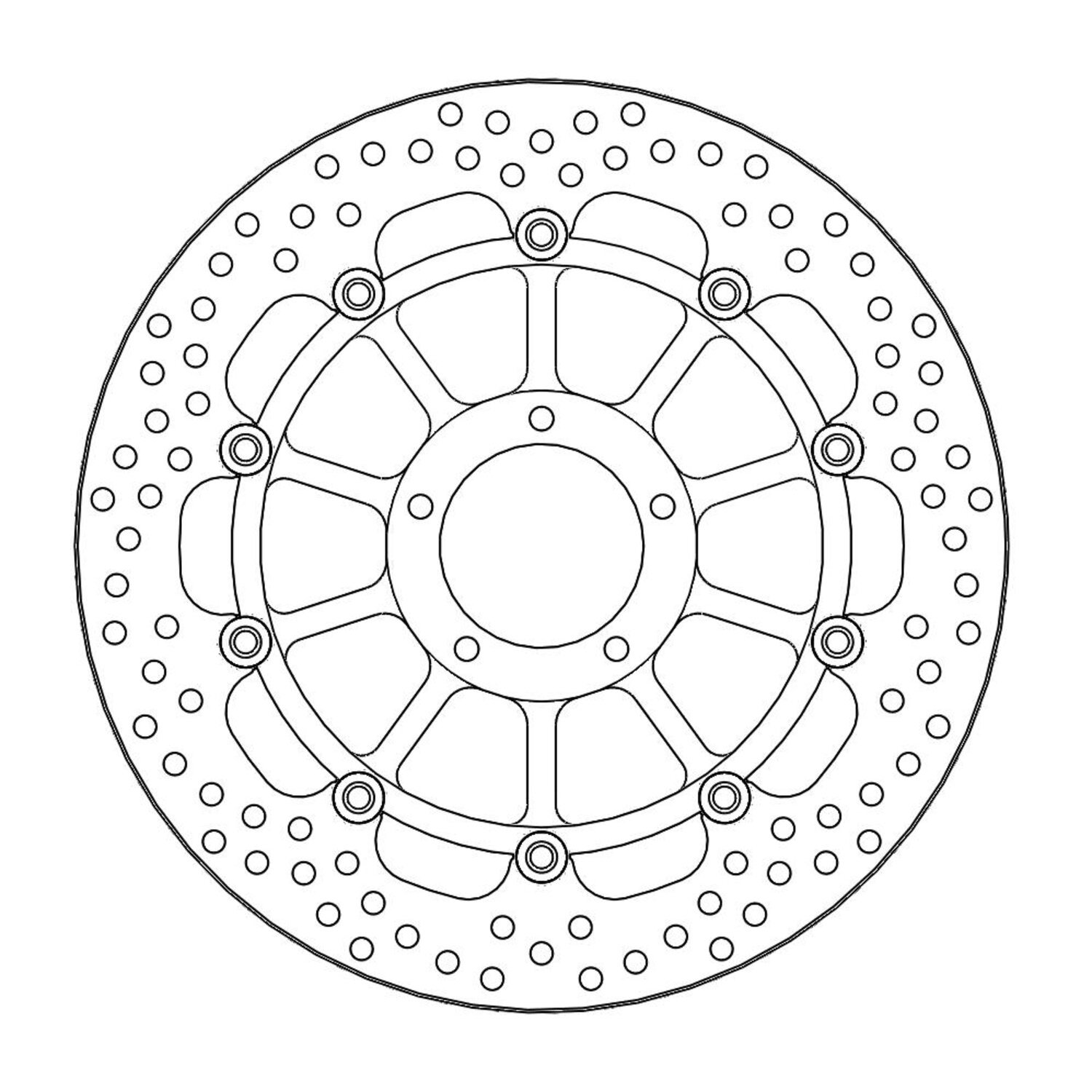Moto-Master Halo series floating brake rotor
