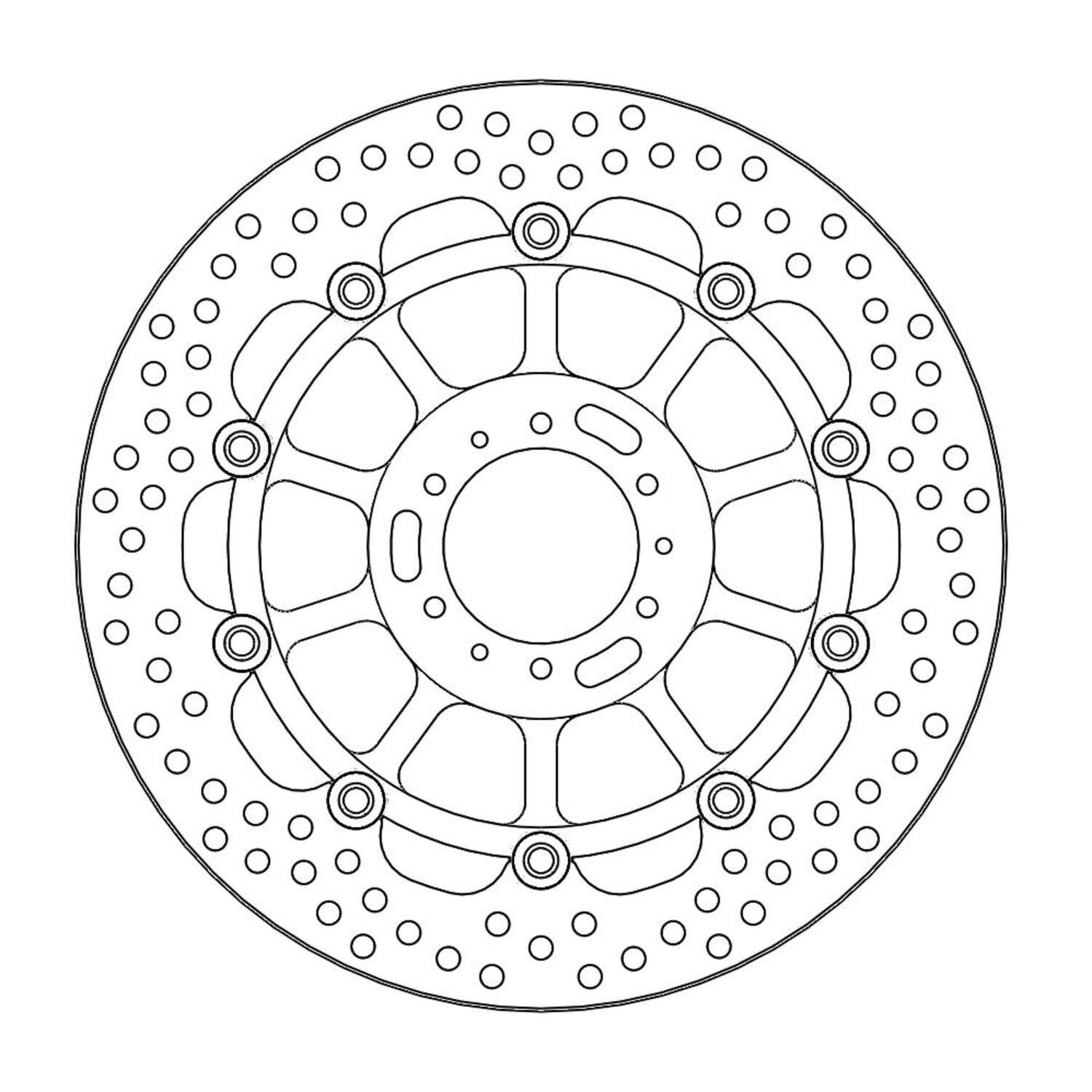 Moto-Master Halo series floating brake rotor