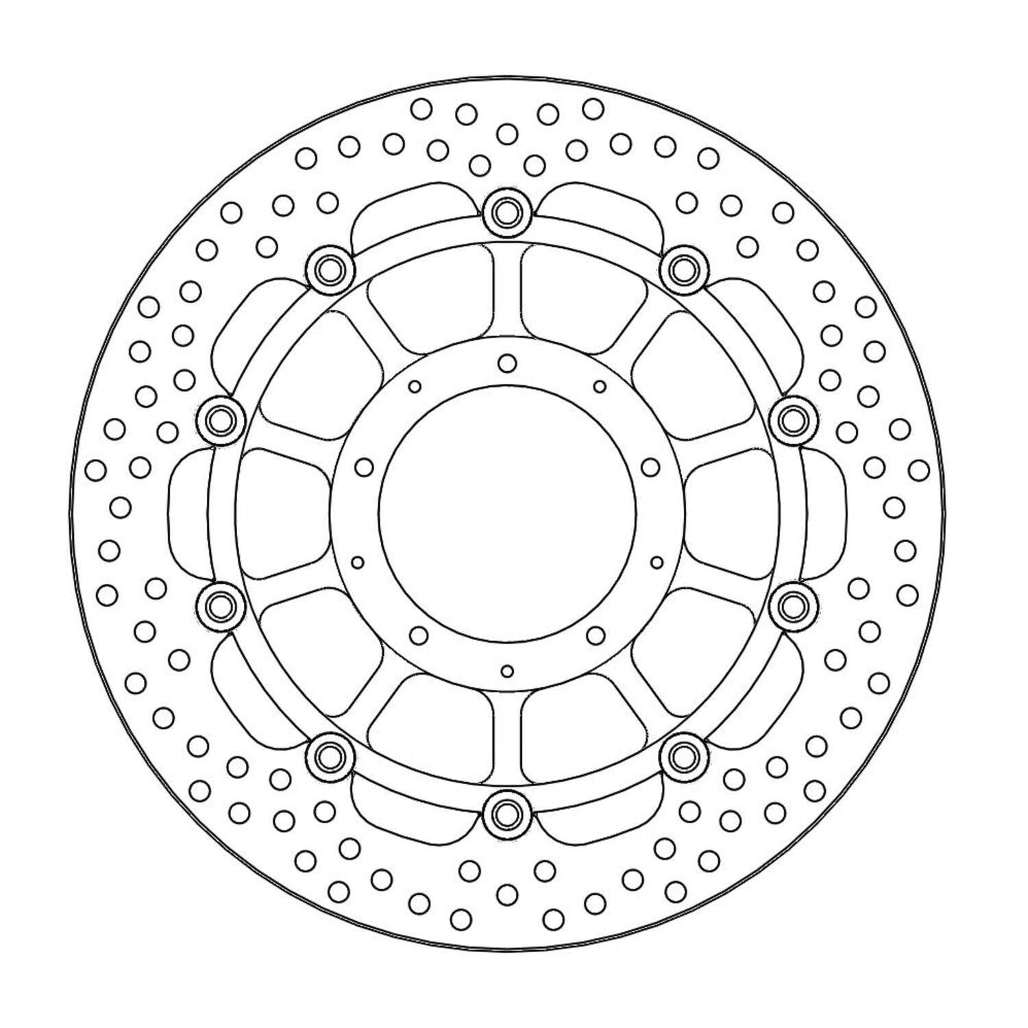 Moto-Master Halo series floating brake rotor
