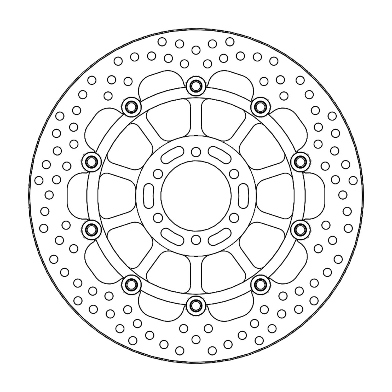 Moto-Master Halo series floating brake rotor