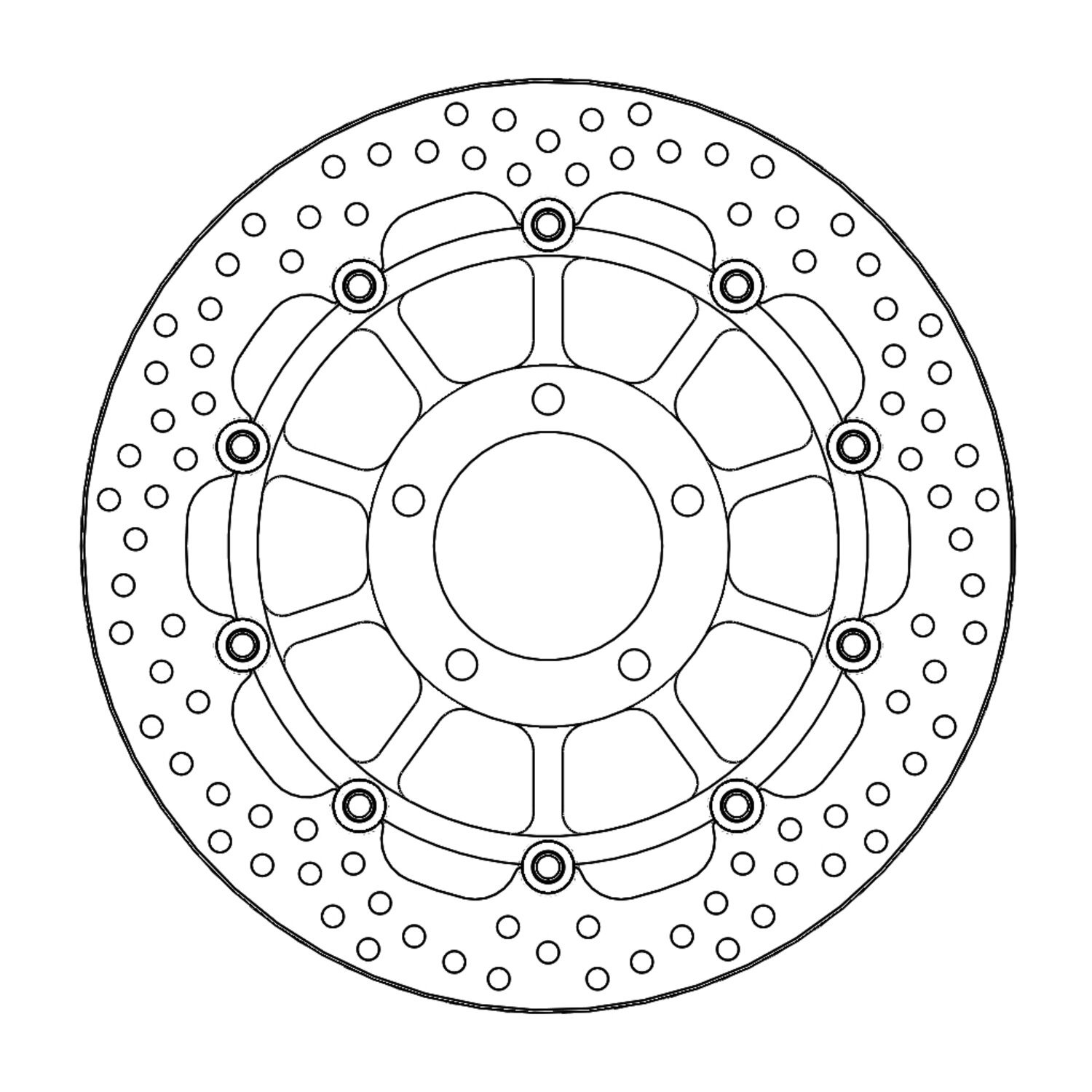Moto-Master Halo series floating brake rotor