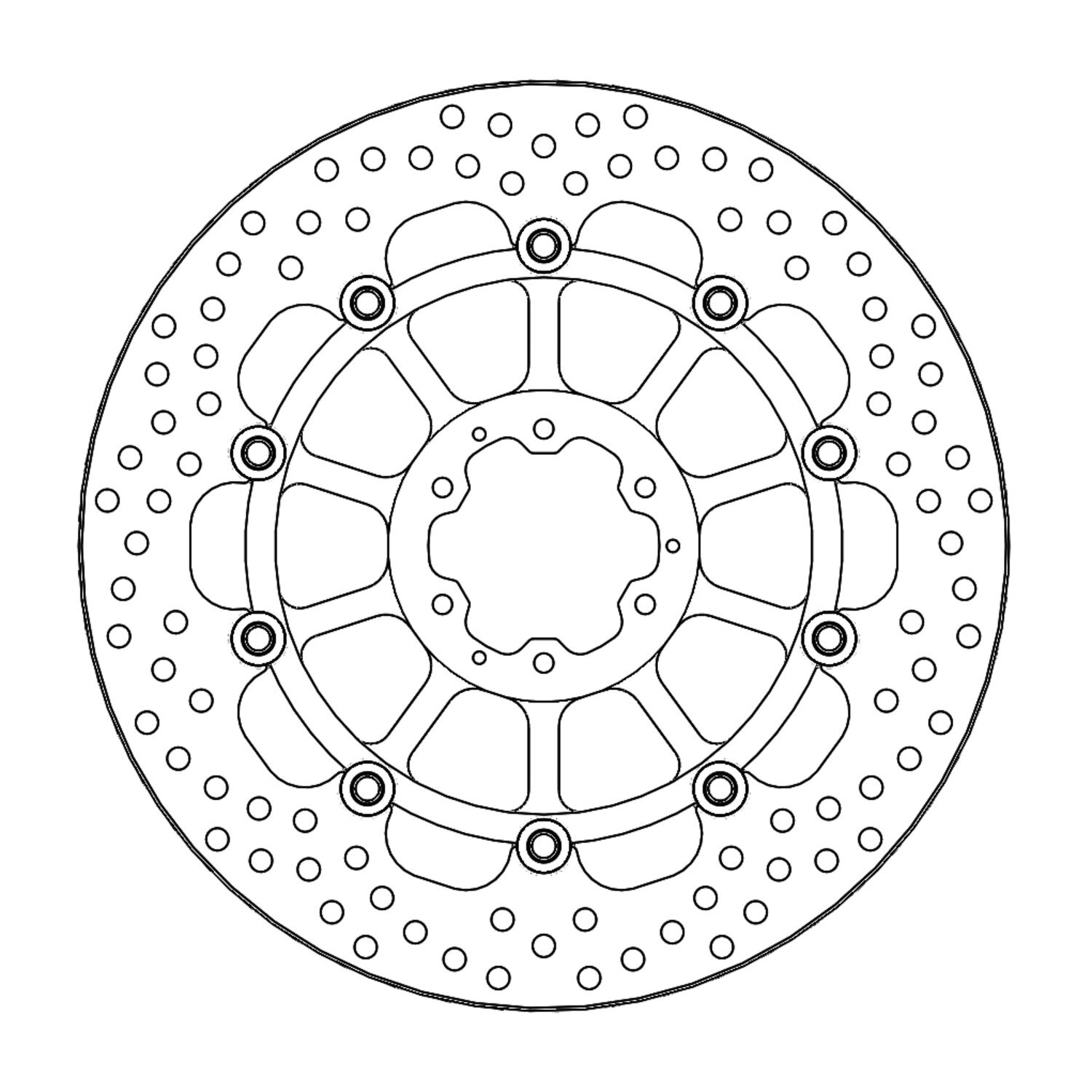 Moto-Master Halo series floating brake rotor