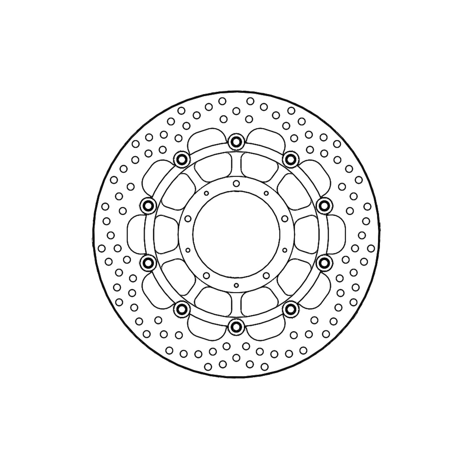 Moto-Master Halo series floating brake rotor