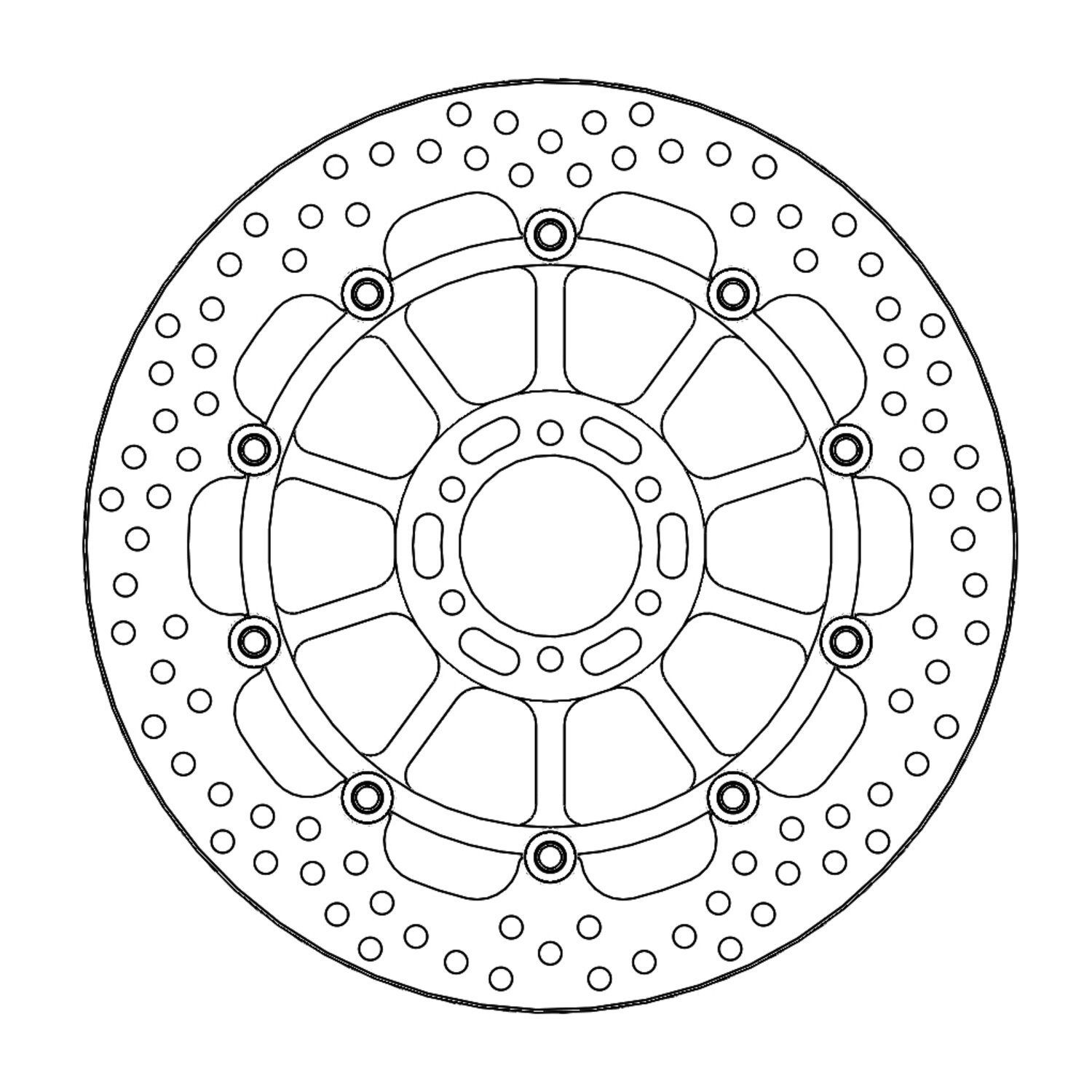 Moto-Master Halo series floating brake rotor