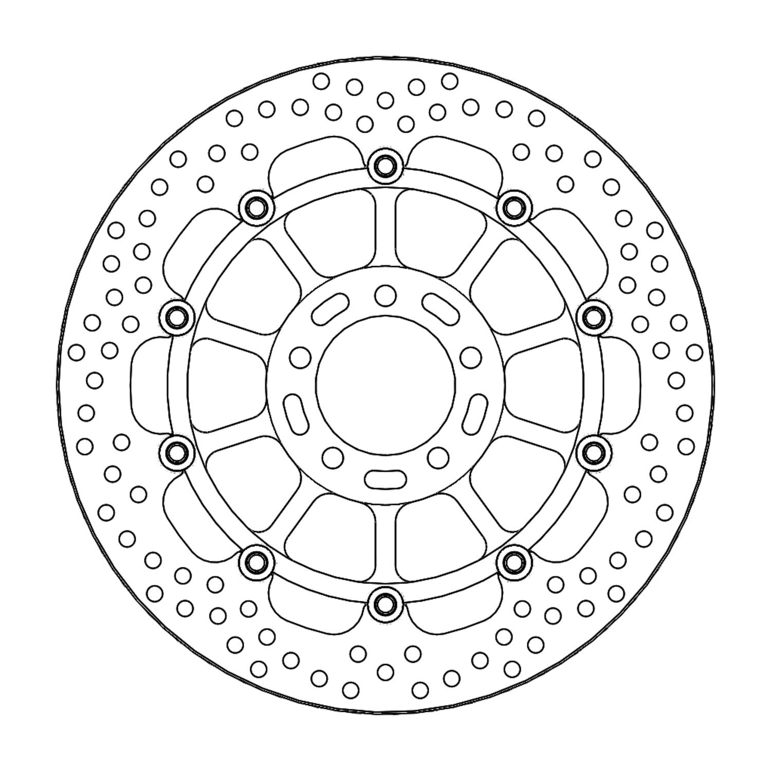 Moto-Master Halo series floating brake rotor