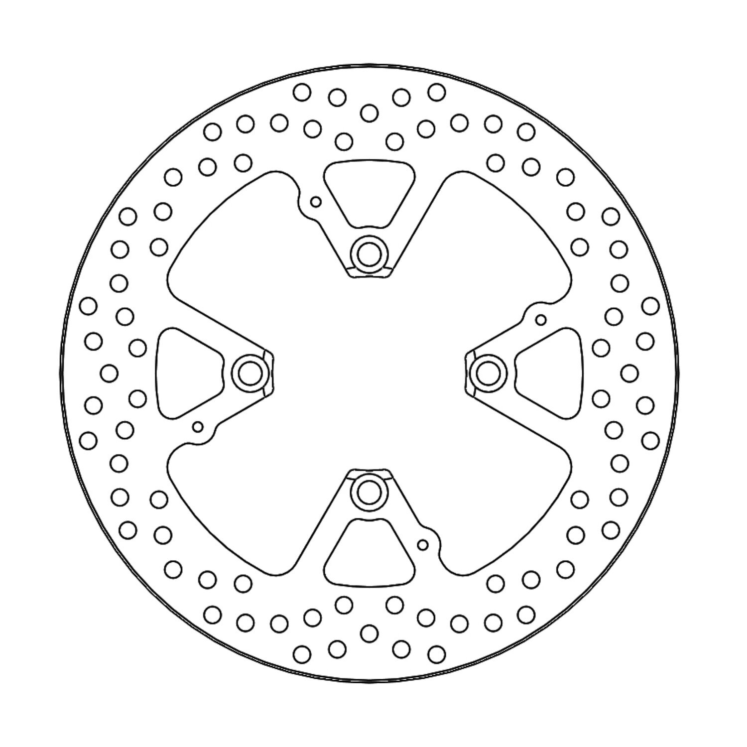 Moto-Master Halo series brake rotor, Unpainted