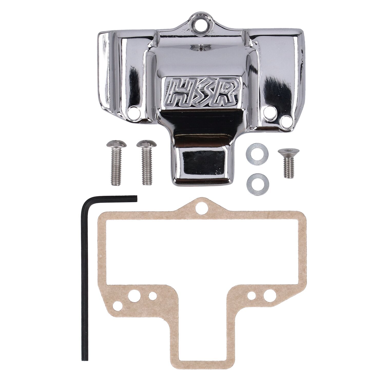 Mikuni, chrome top cover, with HSR logo