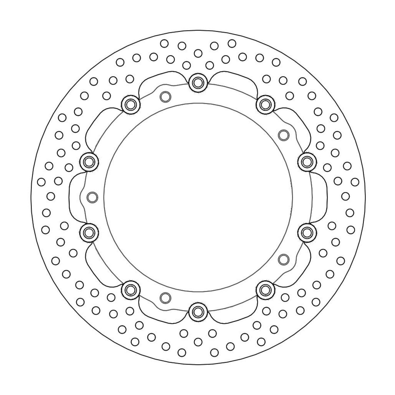 Moto-Master Halo series floating brake rotor