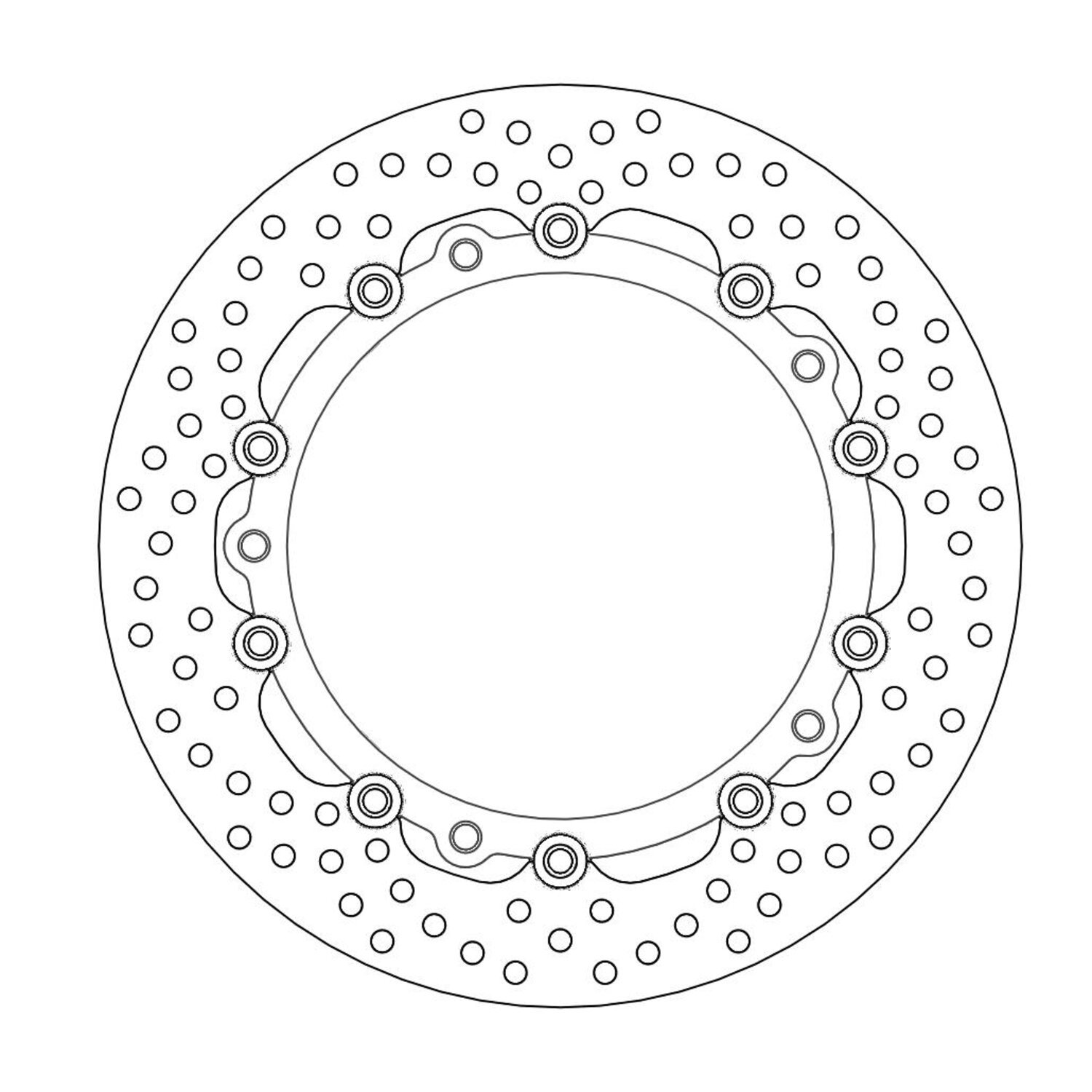 Moto-Master Halo series floating brake rotor