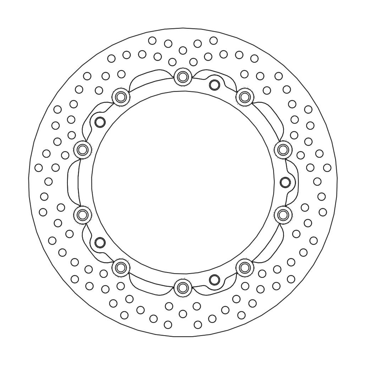 Moto-Master Halo series floating brake rotor