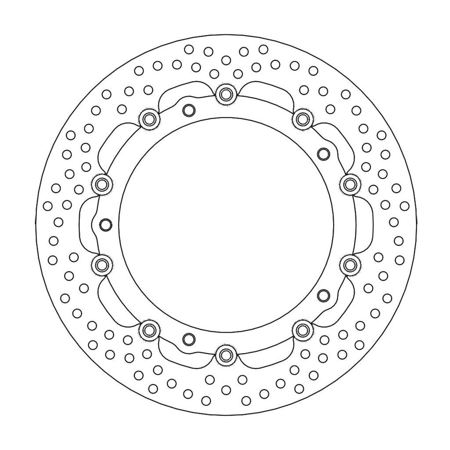 Moto-Master Halo series floating brake rotor
