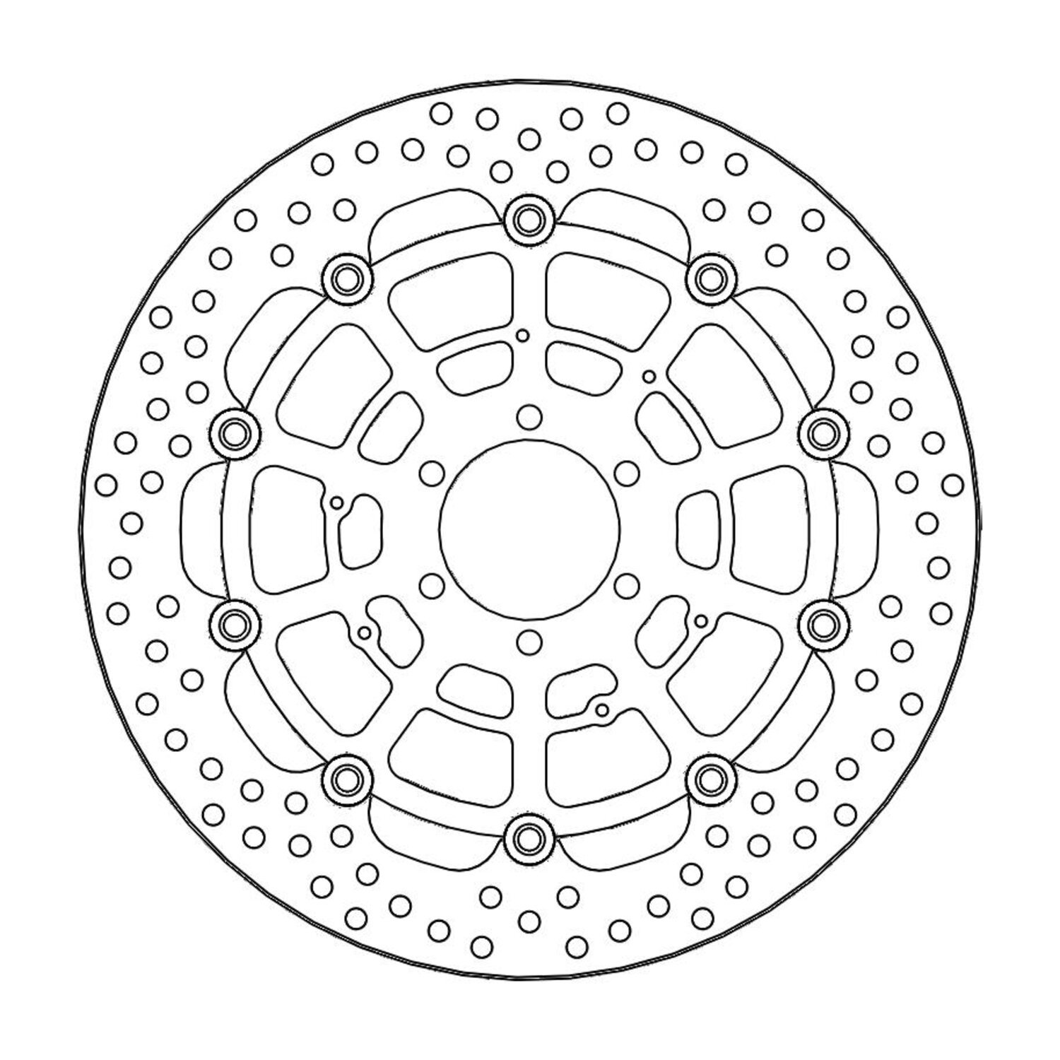 Moto-Master Halo series floating brake rotor