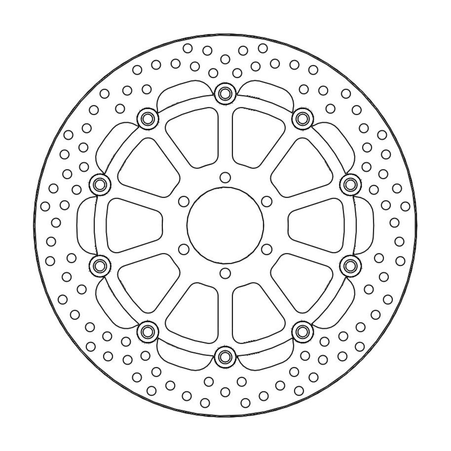 Moto-Master Halo series floating brake rotor