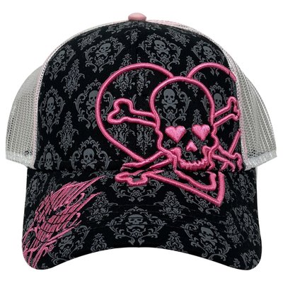 100% cotton; black; printed/embroidered graphics; adjustable snap back