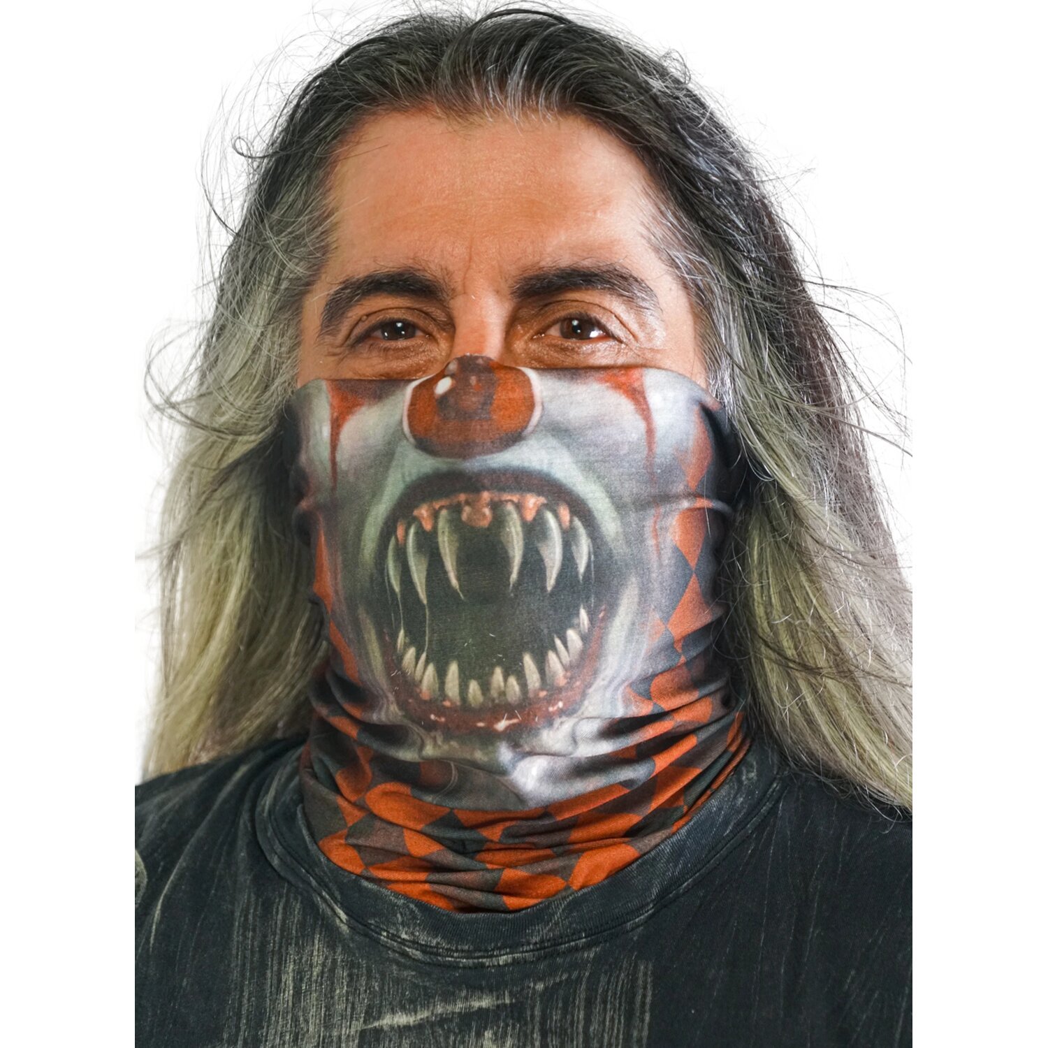 Lethal Threat Clown Face tunnel, Multi-color, One size fits most
