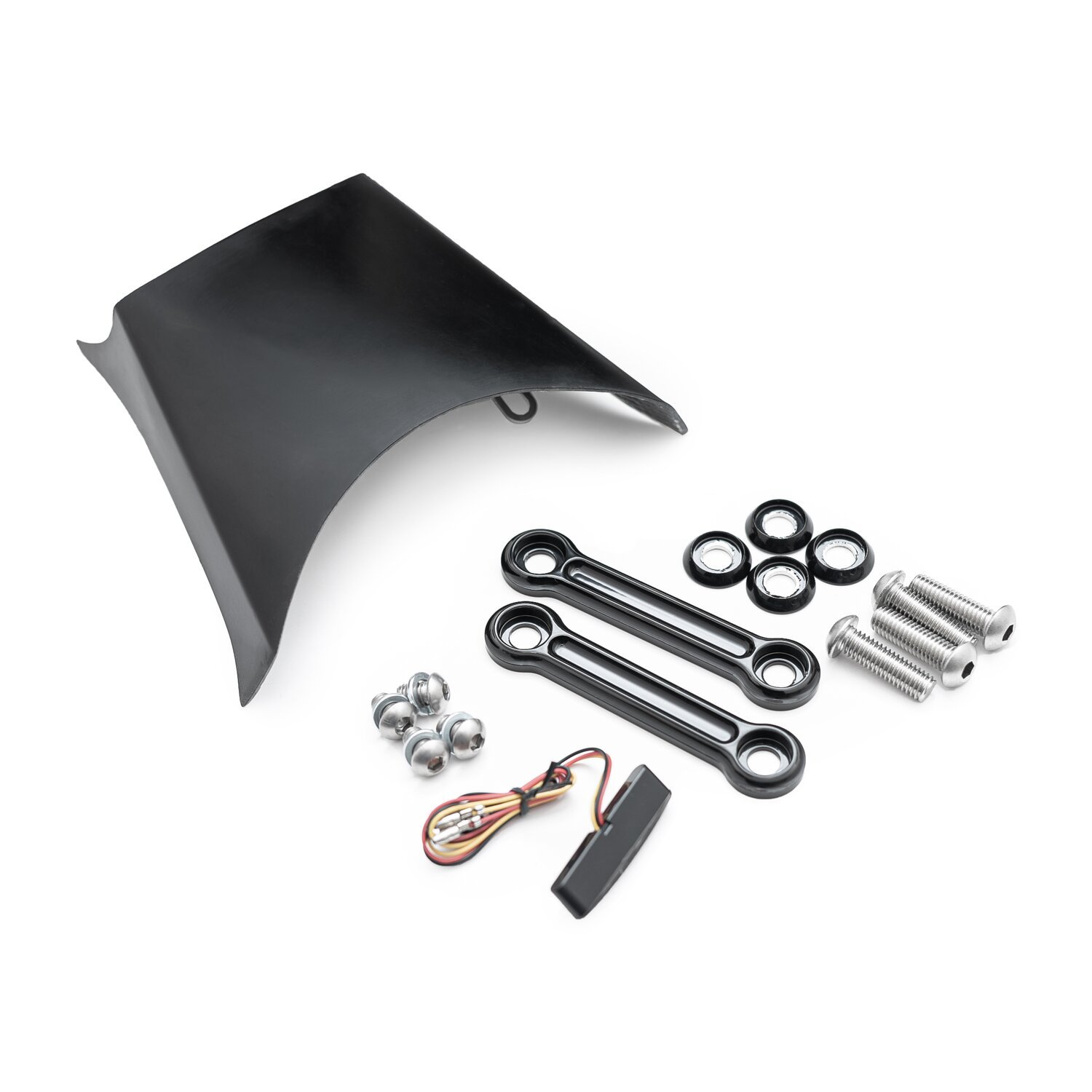 Killer Custom, 'Bobbstr' rear fender kit. For 150-170 tire, Unpainted, Raw