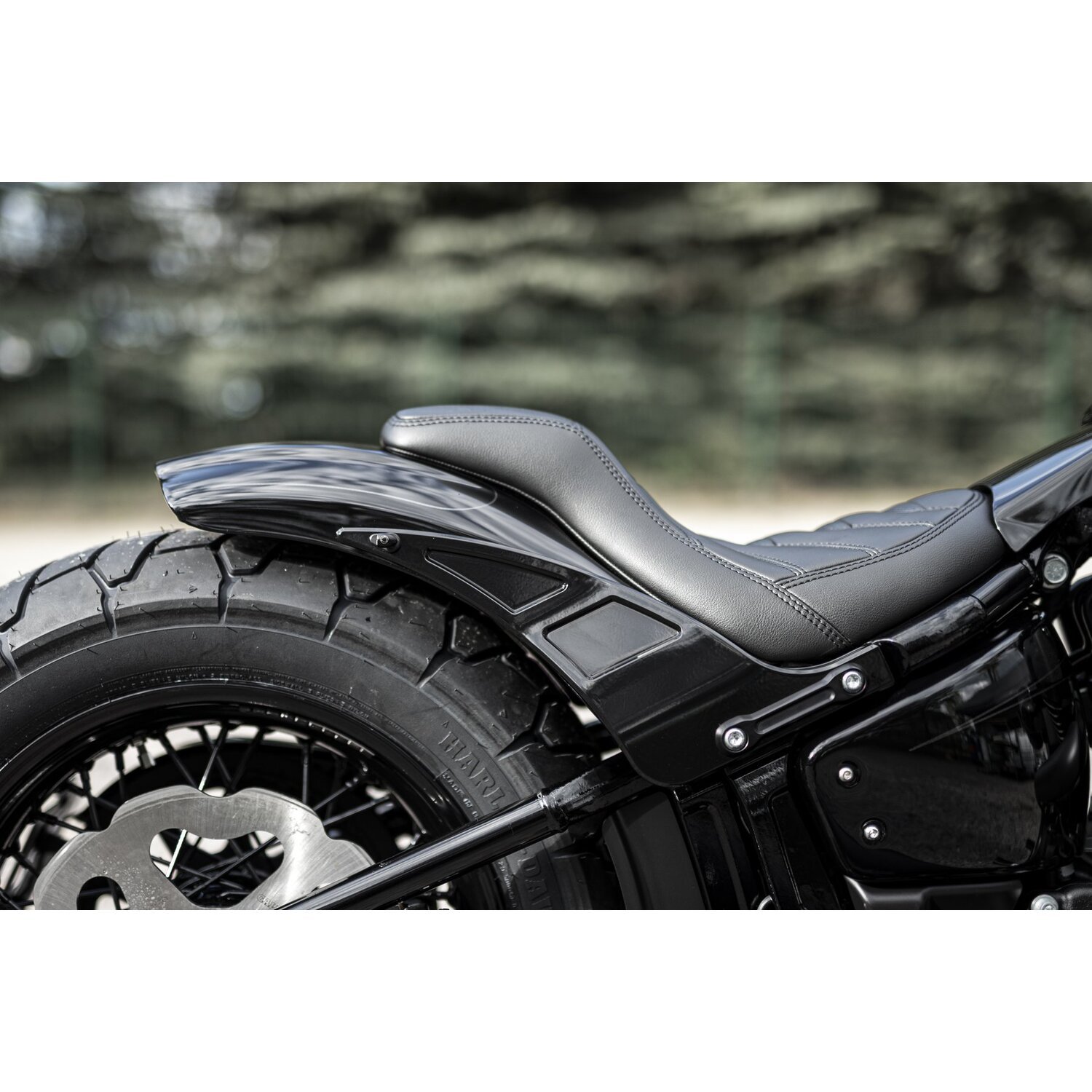 Killer Custom, 'Bobbstr' rear fender kit. For 150-170 tire, Unpainted, Raw