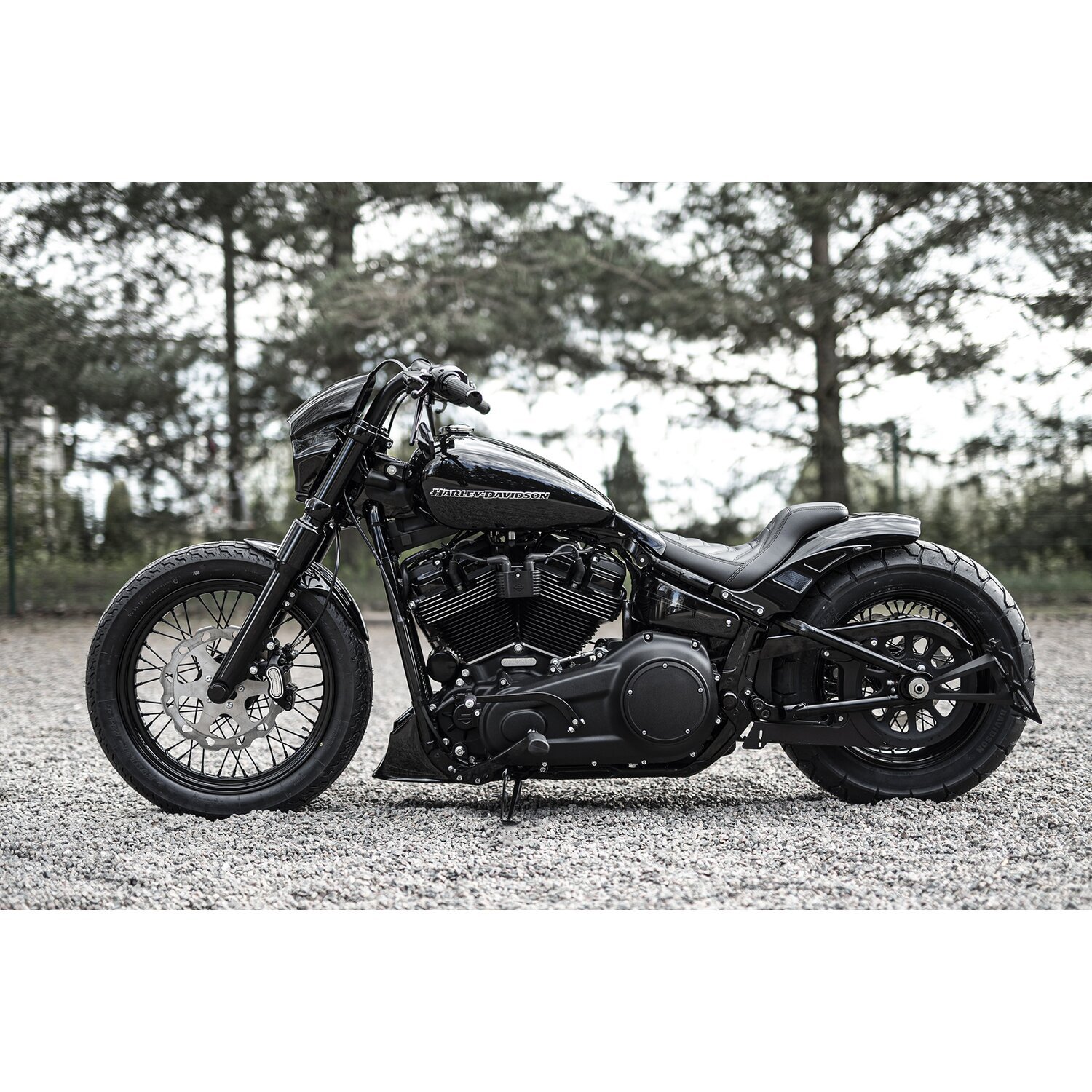 Killer Custom, 'Bobbstr' rear fender kit. For 150-170 tire, Unpainted, Raw