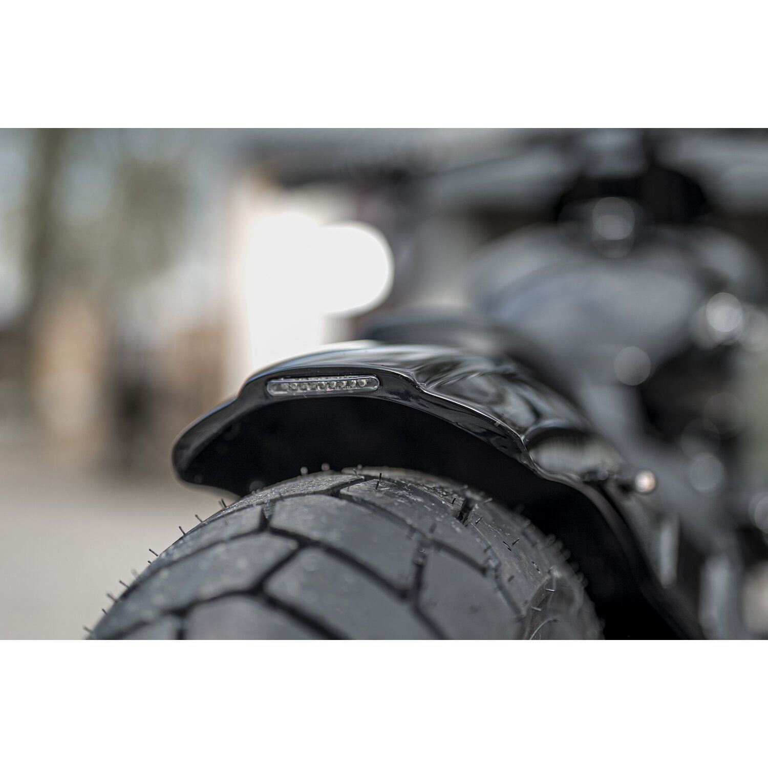 Killer Custom, 'Bobbstr' rear fender kit. For 150-170 tire, Unpainted, Raw
