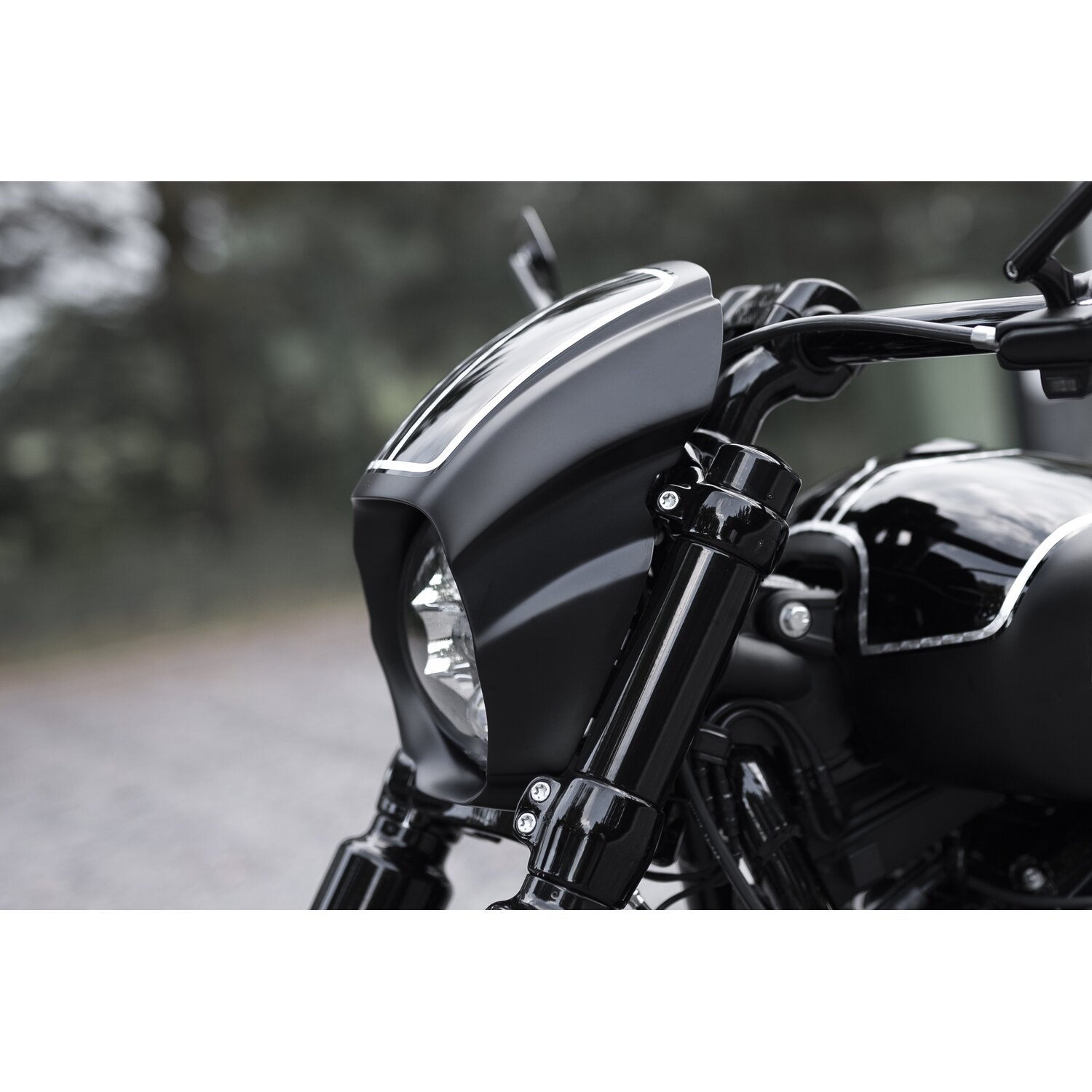 Killer Custom, 'Aggressor' headlamp fairing, Black