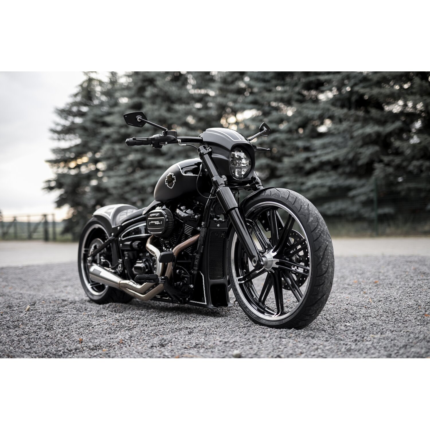 Killer Custom, 'Aggressor' headlamp fairing, Black