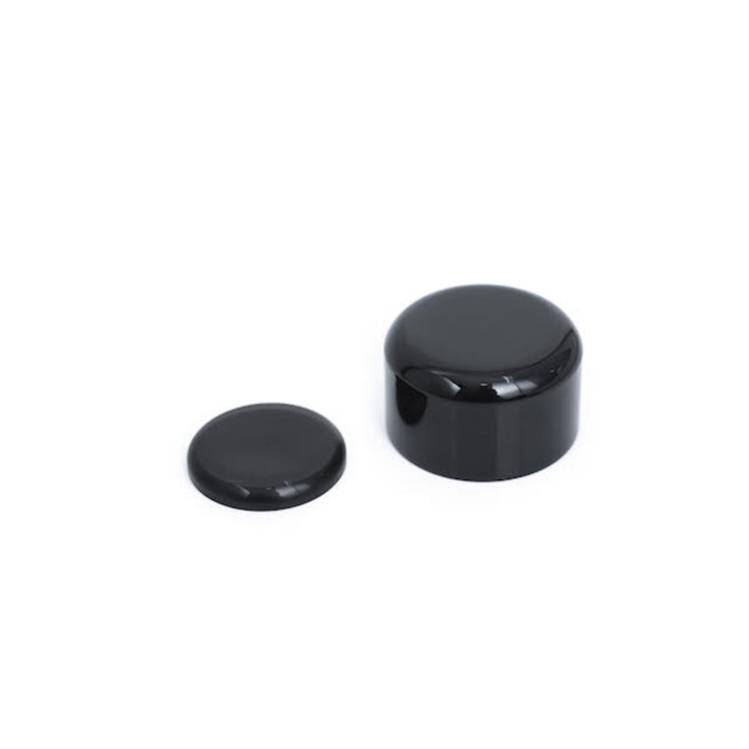 Killer Custom, swingarm axle cover set. Gloss black