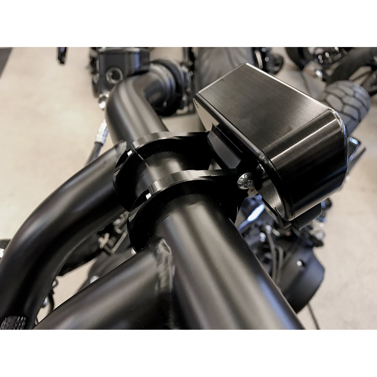 Killer Custom, speedometer housing brackets. 1-1/4, Black