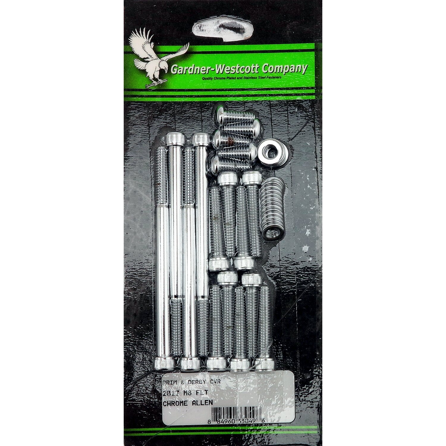 GW, primary & derby cover hardware kit, Chrome