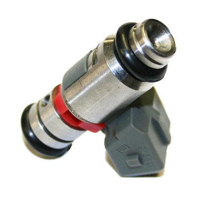 5.3 grams/s fuel injector (Feuling flow test showed 4.9 grams/s). EV1 plug-in. SE fitment high flow red band. Harley SE claims fuel flow at 5.3 grams per second with a 4 hole cone spray pattern. Feulings flow testing rates this injector at 4.9 G/S. Recommended for mild to medium performance engines making over 95 horsepower to the rear wheel. Injectors also fit higher performance XL engines looking for a higher flow rate. Injector has EV-1 Minitimer square type connector. SE #27796-08