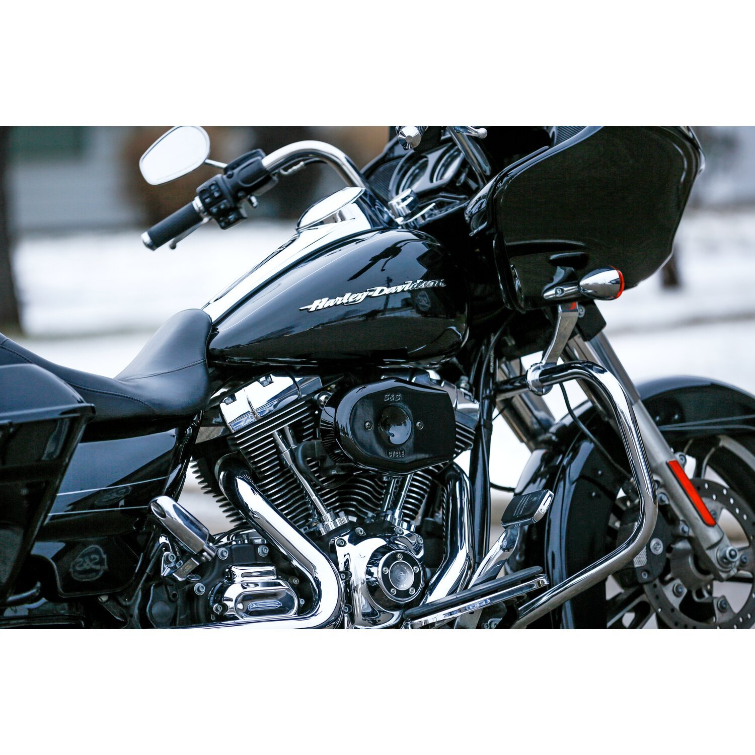 S&S, Stealth Tribute air cleaner kit, Black, Gloss