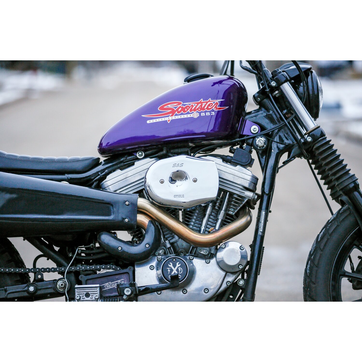 S&S Stealth Tribute air cleaner cover, Chrome