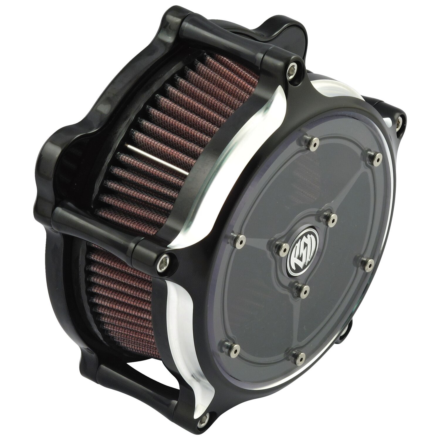 RSD, 'Clarity' air cleaner kit. Black CC, Contrast Cut