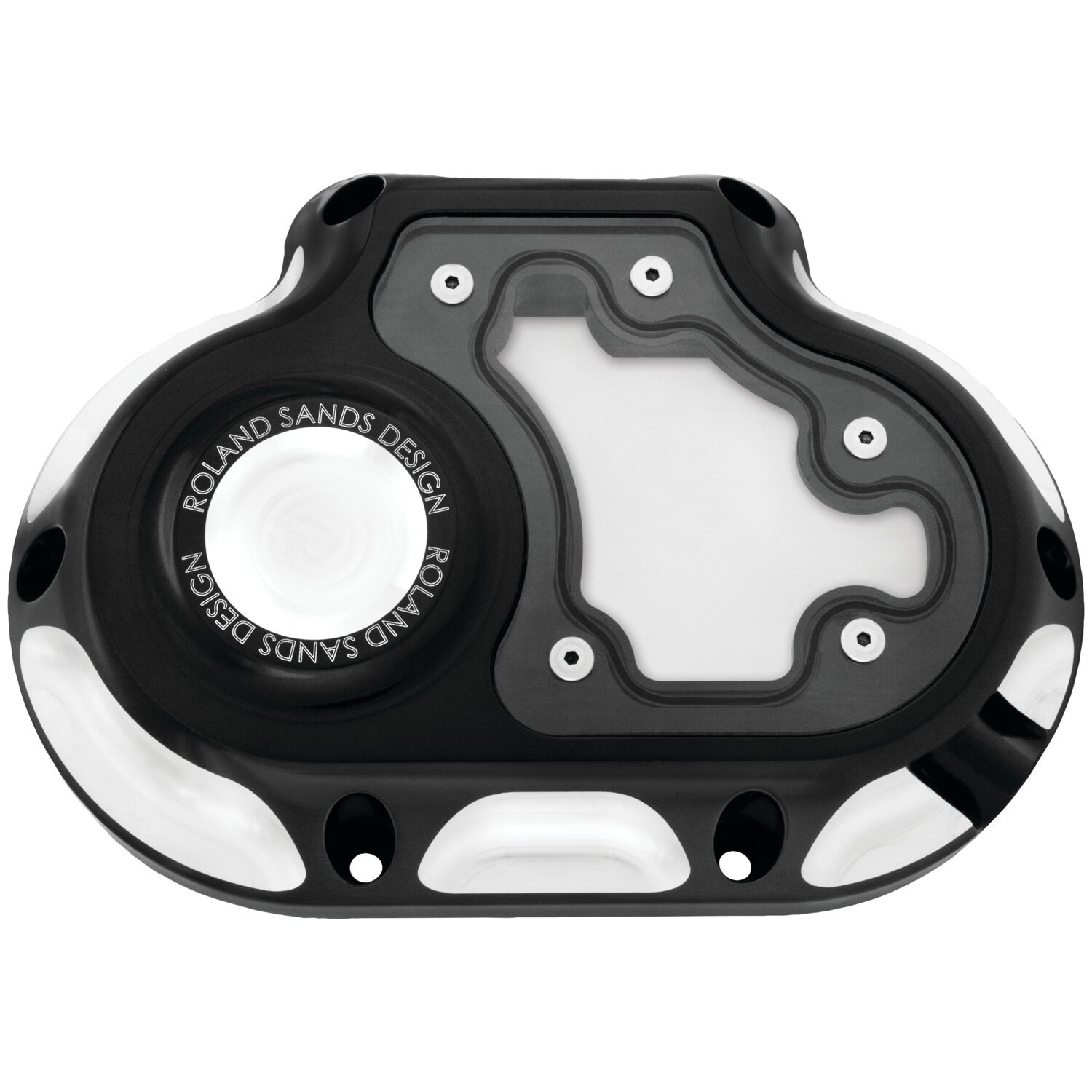 RSD transmission end cover Clarity cable clutch, Silver, Contrast Cut