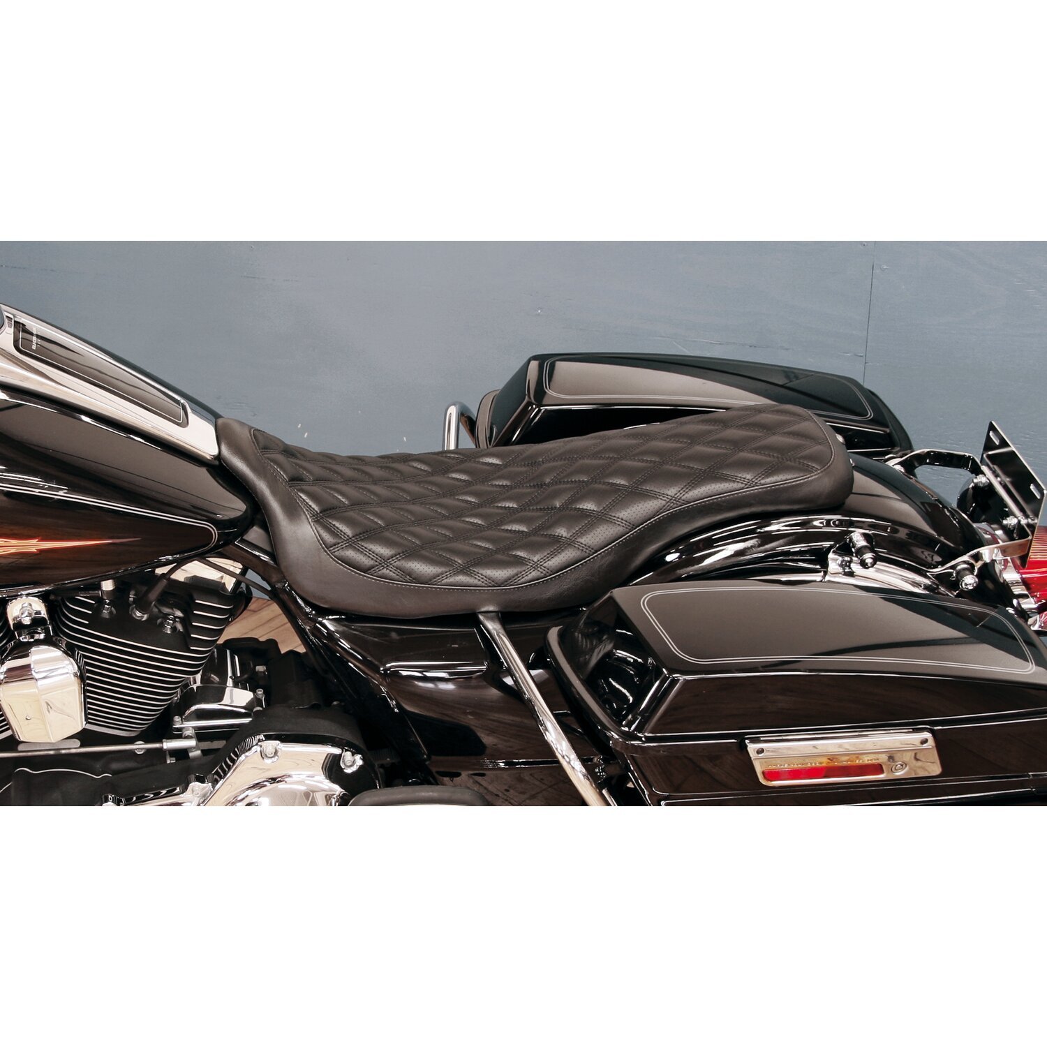 Roland Sands Design, 2-up Flatout seat. Boss, Black, Diamond