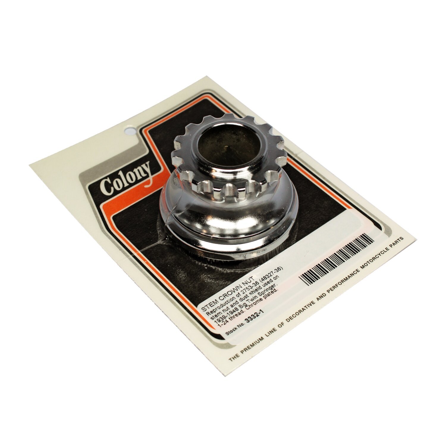 Colony, stem crown nut, Silver, Chrome