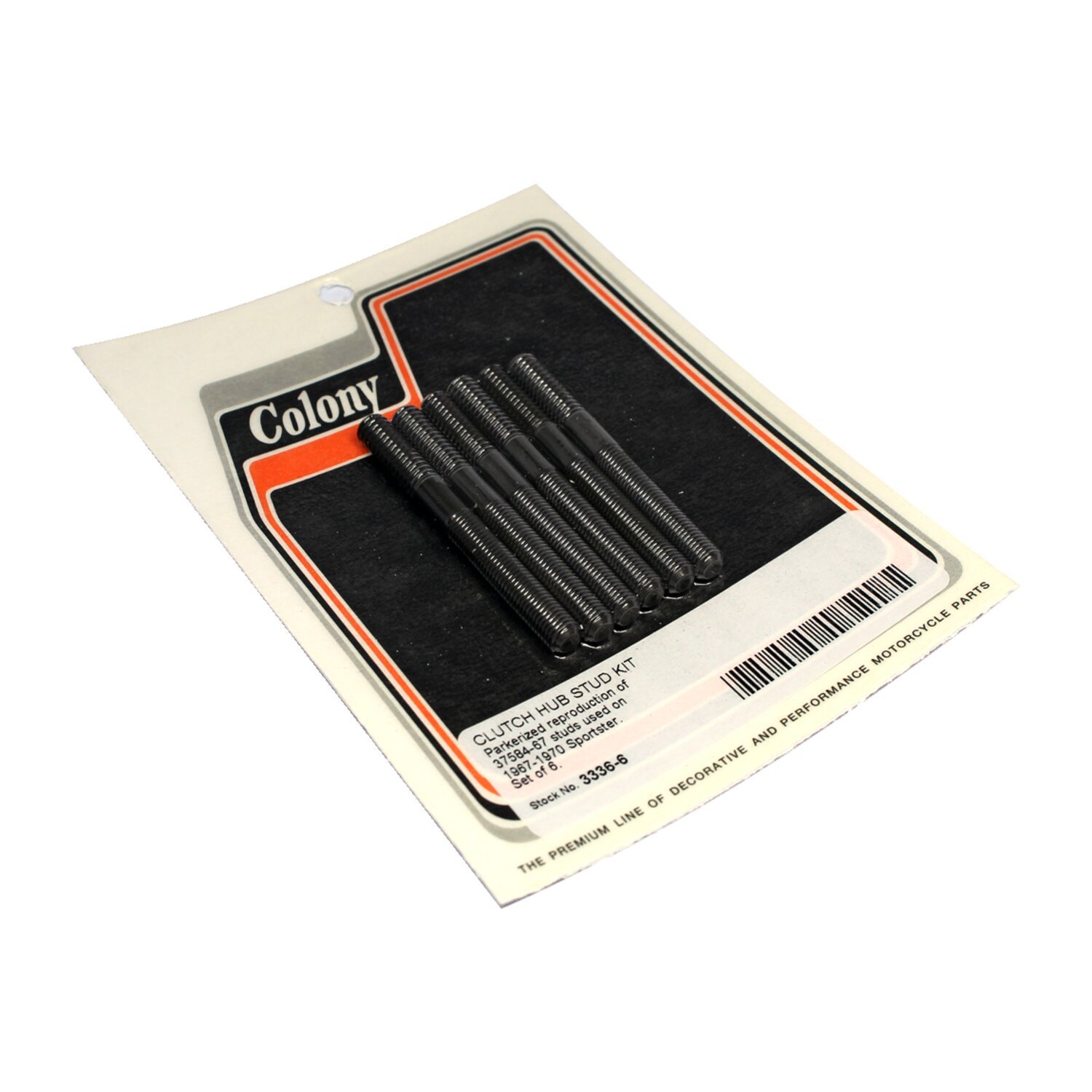 Colony, clutch hub stud set (6, storm grey black tracker, Matte